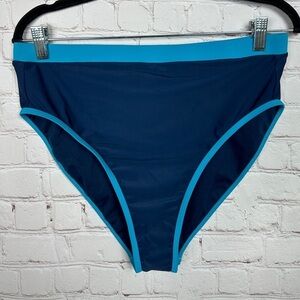 JESSICA SIMPSON Bikini Swim Bottom Size Large‎ navy blue, NWT
